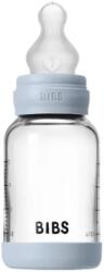 BIBS Bib pentru bebeluși din sticlă 120 ml. (silicon) Baby Blue