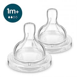 Philips Tetine din silicon Anti-colic 3.0, debit 2, 1+ luni, 2 buc