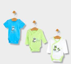 Rainy Set de body-uri 3 piese Baby Zebra verde 56-74 cm