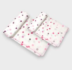 Rainy Scutece din muselină pentru bebeluși, 2 buc. Puncte roz
