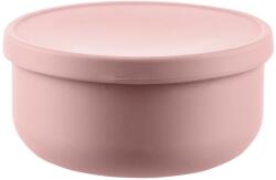 Zopa Bol din silicon cu capac Old Pink Set pentru masa bebelusi