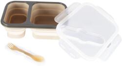 Zopa Cutie de prânz din silicon cu lingură Large Sand Beige Set pentru masa bebelusi