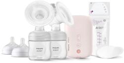 Philips Pompă electrică dublă Natural Motion + pungi pentru lapte matern, 5 buc. 00A. 0617.001