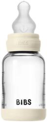 BIBS Biberon din sticlă pentru bebeluși 120 ml. (silicon) Ivory