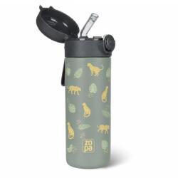 Zopa Sticlă termică cu mâner din silicon și duză de băut 350 ml Wild Gepard