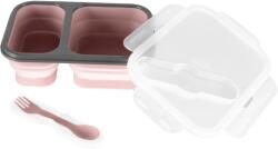 Zopa Cutie de prânz din silicon cu lingură Large Old Pink Set pentru masa bebelusi