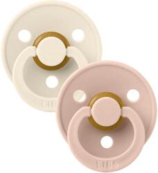 BIBS Colour Suzetă din cauciuc Anatomical 2 buc. (6-18 luni) Ivory/Blush