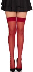 Leg Avenue Hosiery-1957 Ciorapi cu Jartieră cu Flori Roșii - One