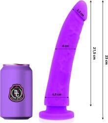 Delta Club Toys Deltaclub-Dildo din Silicon Medical - Lila, 23 cm Dildo