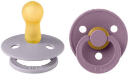 BIBS Colour 2 db-os szett cumi - Mályva / Pasztellszürke (6-18 hó)
