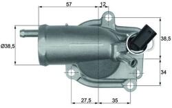 MAHLE Termostat, lichid racire MAHLE TH 9 87 (TH 9 87)