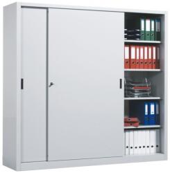Plus Mobilier Dulap metalic Premium Asamblat usi culisante 8 rafturi, 1800x450x2000 mm (LxlxH), 50 kg/polita, PLUS gri 2 8 1800x450x2000 50 kg Dulap metalic usi glisante (61004417) Dulap arhivare