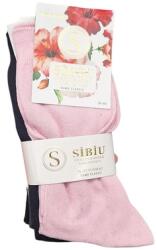 Santexsibiu Sosete dama set multicolor cu 5 perechi din bumbac cusatura fina Sibiu Romania SD5AS, marimea 36-40