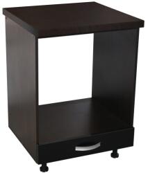 Spectral Mobila Corp pentru cuptor incorporabil cu sertar Zebra, Wenge/Negru, cu blat negru, 60 x 85 x 60 cm