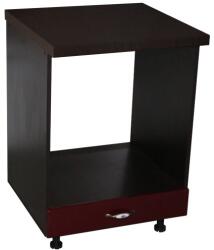 Spectral Mobila Corp pentru cuptor incorporabil cu sertar Zebra, Wenge/MDF Rosu cu blat negru, 60 x 85 x 60 cm