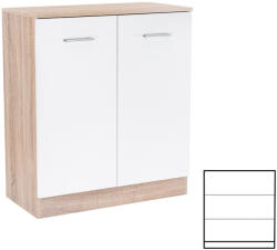 Leziter Miami komód 2 ajtós 80x92 cm fehér-sonoma tölgy (lez_LMK2AFST)