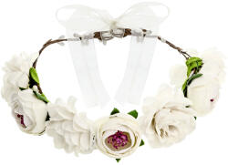 PartyDeco Bentită cu flori albe - heliumking - 29,90 RON
