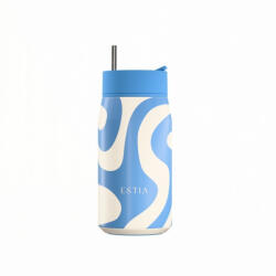 Estia Home Art Lens Save The Aegean Pahar Termos Oțel Inoxidabil Fără BPA 360ml Ocean Waves cu Pai 01-43032 (01-43032)