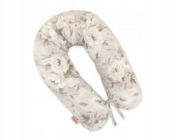 Bobono Longer kismama párna Peonies beige (5902366027385)