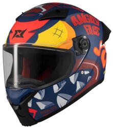 AXXIS Fenix Angry Face C5 Negru/Roșu Mat Cască Moto Integrală DOT / ECE 22.06 AXX000KRA09 (AXX000KRA09)