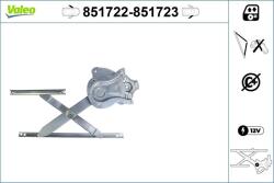 VALEO Mecanism actionare geam VALEO 851722 (851722)