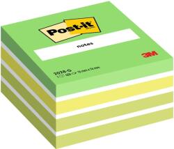Post-it Cub notite adezive Post-it(R), Aquarelle verde, 76 x 76 mm, 450 file/bucata, 100% PEFC (3M110134)