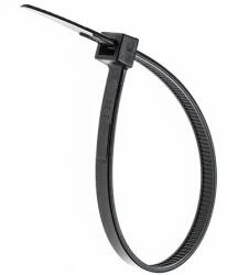  Colier plastic 360x4, 8 mm alb, negru (FO000118)