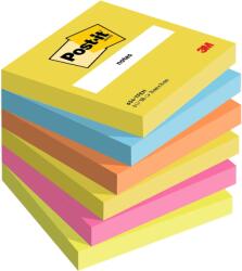 Post-it Notite adezive, Post-it, 76 x 76 mm, multicolor, neon, 100 file, 6 bucati/set, 100% PEFC (3M000471)