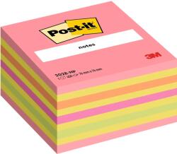 Post-it Cub notite adezive Post-it(R), Lollipop culori neon, 76 x 76 mm, 450 file/bucata, 100% PEFC (3M110131)