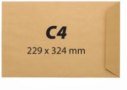  Plic C4, 229 x 324 mm, kraft, banda silicon, 90 g/mp, 250 bucati/cutie (KF50102) - forit
