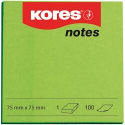 Kores Notite adezive, Kores, 75 x 75 mm, verde, 100 file (KS879044) - forit