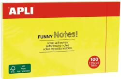 Apli Notite adezive, Apli, 125 x 75 mm, galben, 100 file/set (AL15002) - forit