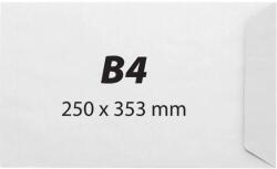  Plic B4, 250 x 353 mm, alb, banda silicon, 100 g/mp, 250 bucati/cutie (KF60205) - forit