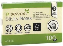 A-series Notite adezive, A-Series, 50 x 75 mm, galben, 100 file (AY000804) - forit