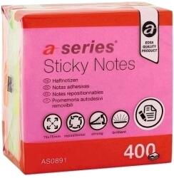 A-series Notite adezive, A-Series, 75 x 75 mm, 400 file, 4 culori (AY000806) - forit