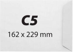  Plic C5, 162 x 229 mm, alb, banda silicon, 80 g/mp, 25 bucati/set (KF30200) - forit