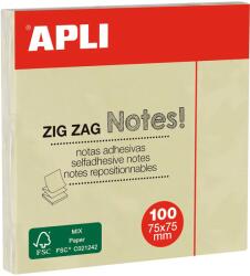 Apli Notite adezive, Apli, 75 x 75 mm, galben, 100 file/bucata (AL12078)