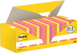 Post-it Notite adezive, Post-it, 76 x 76 mm, multicolor, 100 file/bucata, 21 + 3 gratuite, 100% PEFC (3M1365491)