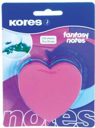 Kores Notite adezive, Kores, inima, 250 file, multicolor (KS879033) - forit