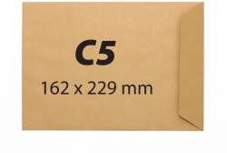  Plic C5, 162 x 229 mm , kraft, banda silicon, 90 g/mp, 500 bucati/cutie (KF30105)