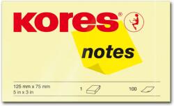 Kores Notite adezive, Kores, 125 x 75 mm, galben, 100 file (KS878125) - forit