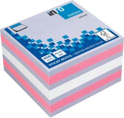 Info Notite adezive InFO, 75x75 mm, violet/roz/alb (IN565463)