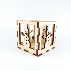 Amco Suport lumanari de Craciun cu model de om de zapada dimensiuni 6x6x6 cm (PM068)