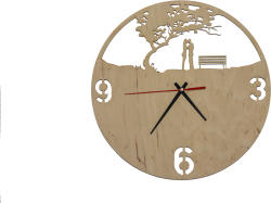 Amco Ceas de perete din lemn LoveClock 30 x 30 x 2.5 cm (PM179)