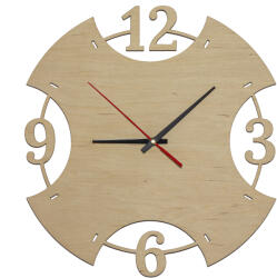 Amco Ceas modern de perete din lemn 30 x 30 x 2.5 cm (181)
