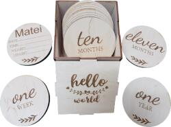 Amco Set decoratiune camera copilului, personalizat, baby milestone 12 luni, 100 x100x3mm (PM210) Decoratiune camera copii