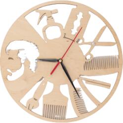 Amco Ceas de perete din lemn Barbershop 30 x 30 x 2.5 cm (PM178)