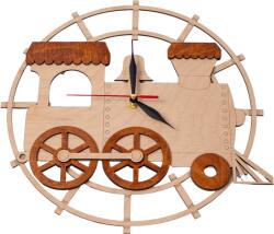 Amco Ceas de perete 3D in forma de locomotiva, 28 cm, design vesel pentru camera copilului, spatii de joaca si restaurante tematice (PM415)