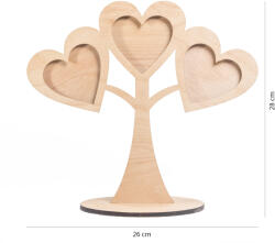 Amco Rama foto lemn natural inimi 28X 26 cm (PM309)