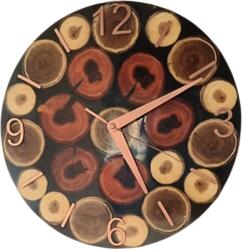 Amco Ceas de Perete din Rasina Epoxidica si Lemn - Design Natural si Modern 30X30 (PM429)